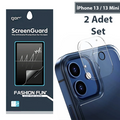 GOR İPhone 13 /13 Mini Best Full Tempered Cam Kamera Koruyucu 2Adet Set