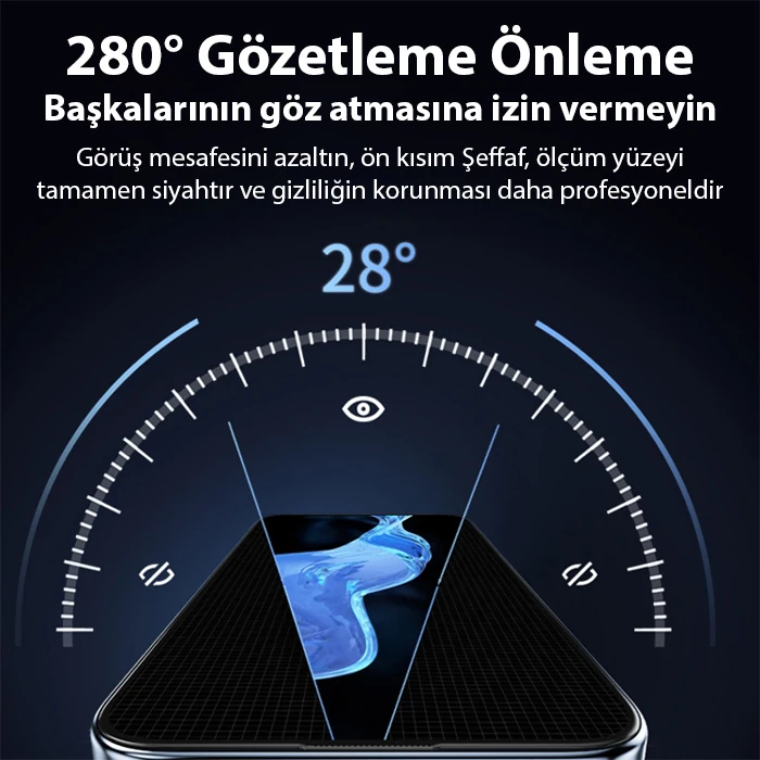 ALLY İPhone 15 Plus 3D Full Privacy Gizlilik Cam Ekran Koruyucu Anti-Spy