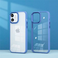 Ally iPhone 12 - 12 Pro 6.1inç Kılıf Parlak Renkli Çerçeveli Ultra Lüx TPU Silikon Kılıf