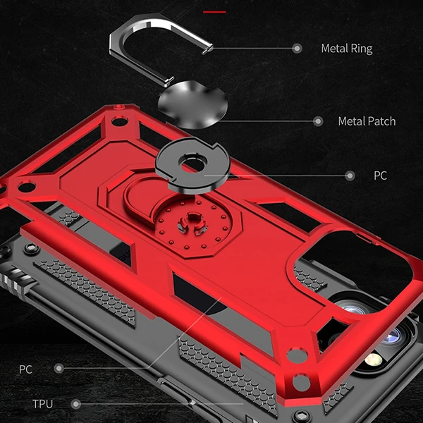 Ally iPhone 11 Pro Max 6.5inch Yüzüklü Kılıf Armor Shockproof Ring kılıf