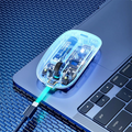 İNPHİC X5 Kablosuz Fare Şarj Edilebilir Sessiz Kullanım 2.4G Transparan USB Mouse