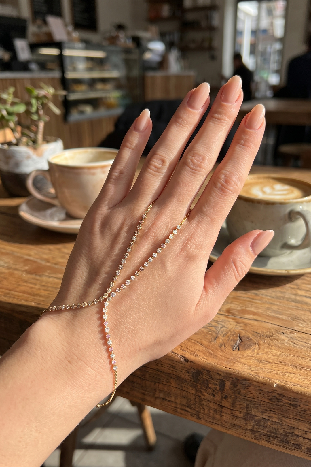 Gold Renk Pembe ve Beyaz Zirkon Taşlı Model Şahmeran 5886