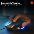 İNPHİC W1 Sessiz Tıklama Özellikli Ergonomik Kablolu Oyun Mouse Fare 1200/7200DPI
