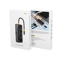 ALLY SW1V-PRO Type-c To USB3.0 3adet+ 3.5mm+ HDMI+ VGA+ SD + TF + Ethernet Çoğaltıcı Transparan Hub
