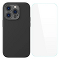 Baseus Liquid Silica iPhone 14 Pro Silikon Kılıf + Tempered Ekran Koruyucu Set