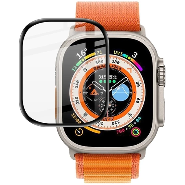 Apple Watch Ultra 49mm 3D Full Kaplama Ekran Koruyucu PET+PMMA