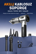Ezere DuoForceVac 22000pa Güçlü Portatif Taşınabilir Vakumlu Kablosuz Üflemeli Mini Araç Süpürgesi