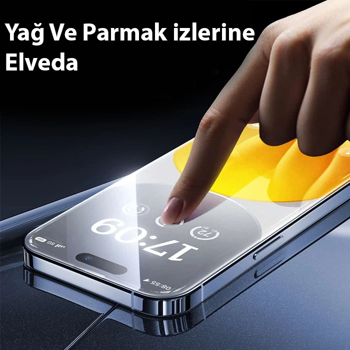 Baseus Crystalline iPhone 14 Plus/13 Pro Max için Parlama Önleyici Tempered Cam Ekran Koruyucu