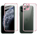 İPhone 11 Pro Max Metal Çerçeve Ön Arka 3D Full Tempered Cam Koruyucu