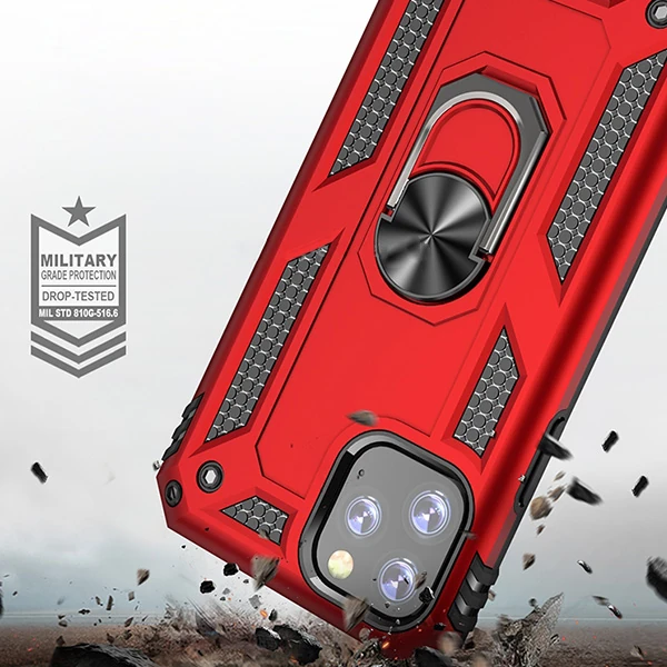Ally iPhone 11 Pro 5.8 inch Yüzüklü Kılıf Armor Shockproof Ring kılıf