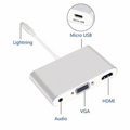 İPhone İPad P32 Hdmi Vga Av Audio Dönüştürücü Adaptör