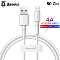 Baseus Mini White Micro USB 4A OPPO VIVO Dash Usb Şarj Kablosu 0.5cm