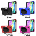 iPad Air 4. Nesil 10.9 Kılıf Shockproof 3 Katmanlı Standlı Zırh Kılıf Kalem Yerli