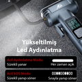 Ally ST-5530 Dijital Şarjlı Araç Lastik Hava Şişirme Pompası Powerbank Pencere kırıcı