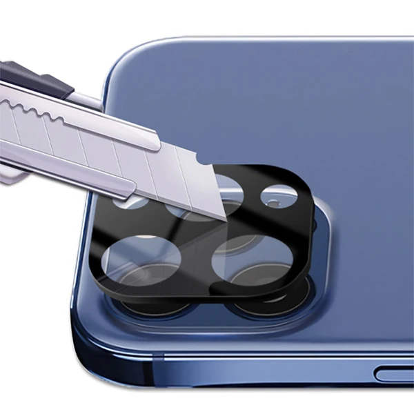 İPhone 12 Pro Max 6.7 3D full Kaplama Tempered Cam Kamera Koruyucu