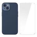 Baseus Liquid Silica Gel iPhone 14 Plus 6.7 Magsafe Silikon Kılıf + Tempered Ekran Koruyucu Set