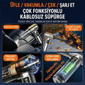 EZERE Nanovac 22000pa Güçlü Portatif Vakumlu Kablosuz Üflemeli Mini Araç Süpürgesi