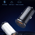 KUULAA 42W USB + Type-C Çift Çıkışlı Mini Hızlı Araç Şarj Cihazı