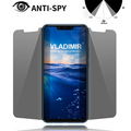 Xiaomi Mi Play 3D Privacy Gizlilik 3d Full Kırılmaz Cam Koruyucu Anti-Spy