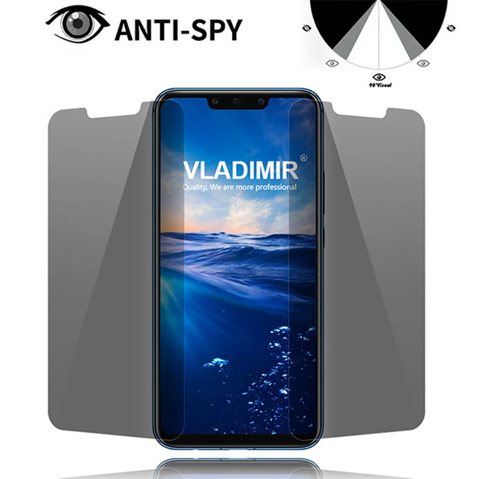 Xiaomi Mi Play 3D Privacy Gizlilik 3d Full Kırılmaz Cam Koruyucu Anti-Spy