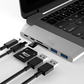 Ally 6 İn1 Usb-C Hub Daul USB 3.0 Type-C Şarj Kart Reader Çoğaltıcı Hub
