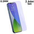 Baseus İPhone 12 PRO Max 6.7 0.3mm Antiblue Light Tempered Cam Ekran Koruyucu 2Adet