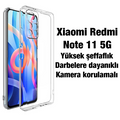 Ally Xiaomi Redmi Note 11 5G Kılıf Kamera Korumalı Ultra İnce Şeffaf Silikon Kılıf