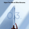 Baseus iPhone 15 Crystal Serisi Silikon Kılıf + Tempered Ekran Koruyucu Set