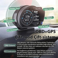 Ally A520 OBD2 + GPS Head Up Display HUD Dijital Hız Göstergesi RPM & Sıcaklık & Basınç Takip Hız Alarmı