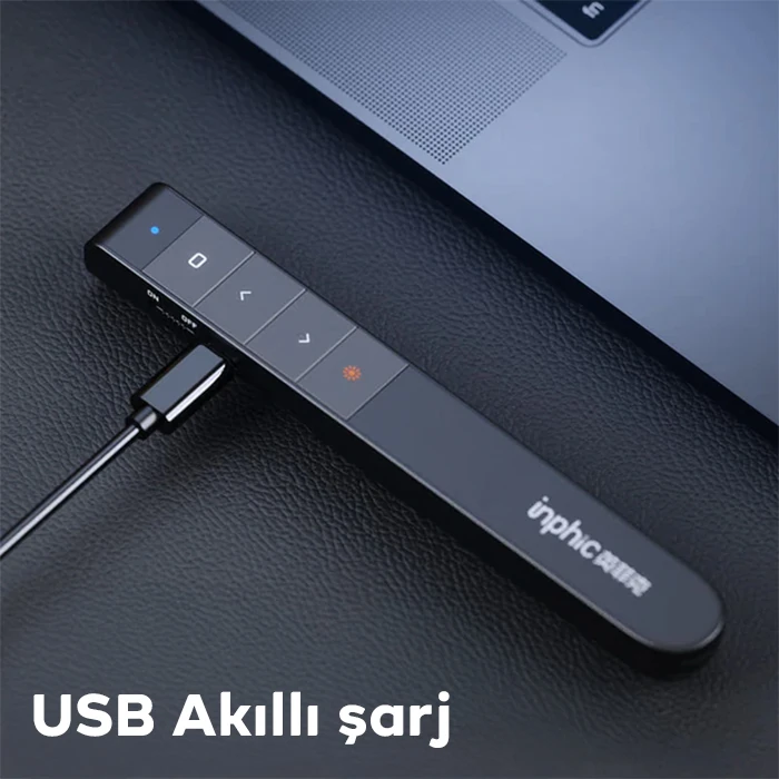 İNPHİC PL1 Projeksiyon Multimedya Sunum Şarjlı Kırmızı Lazerli Uzaktan Kumanda