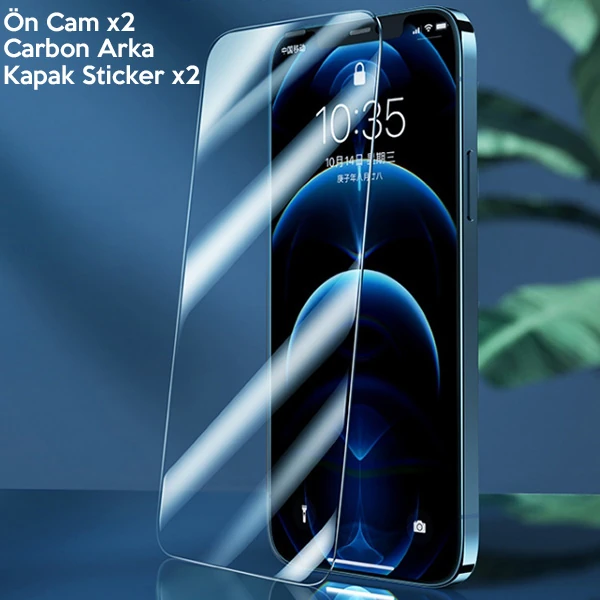GOR İPhone 12 Mini 5.4 Best Full Tempered Cam Ekran Koruyucu 2Adet+Arka Jelatin