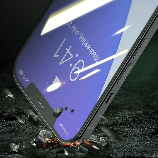 BASEUS İPhone 12/ 12 Pro 6.1 0.30mm Full Tempered Cam Ekran Koruyucu 2Set Anti-Bluelight