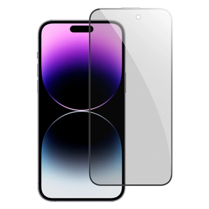 Ally iPhone 15 Pro Privacy Hayalet Full Koruma Tempered Cam Ekran Koruyucu