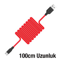 HOCO X21 USB to Type-C 3A Silikon Hızlı Şarj ve Data Kablosu