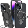 ALLY iPhone 15 Plus İçin Magsafe Uyumlu Standlı Manyetik Silikon Kılıf