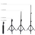 PULUZ 1.1M Çift Telefon tutucu 6.2CM Led Işık Stand YoutuberCanlı Yayın Selfie TikTok Makeup
