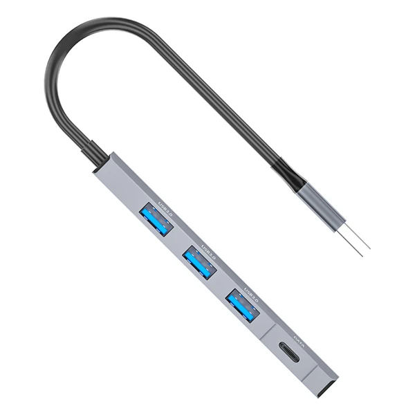 Ally ADS-309A 4in1 USB to USB + Type-C Hub Adaptör Çevirici Dönüştürücü Çoğaltıcı