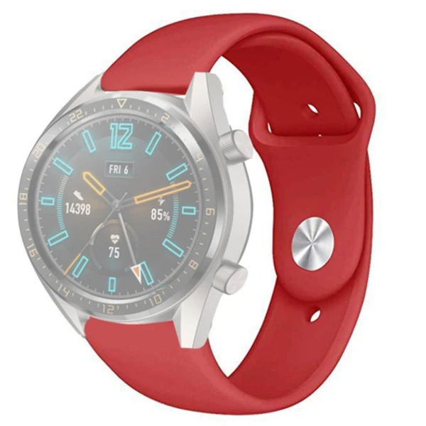 22MM Silikon Kayış Kordon Gear S3 Watch 4 -GT2 GT2E 46MM KayışKordon Watch Active 2 22MM