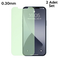BASEUS İPhone 12 Mini 0.30mm Full Tempered Cam Ekran Koruyucu 2Set Anti-Bluelight