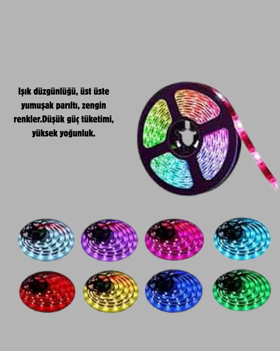 Smart Şerit LED Işık – Uzaktan Kumandalı USB Girişli Müzik Modlu