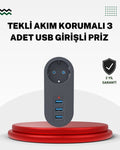 Akım Korumalı USB’li Priz – Güçlü 2500W Isı ve Çocuk Koruması