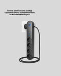 Akıllı Akım Dengelemeli 4’lü Çoklu Priz Type-C ve USB Çıkışlı