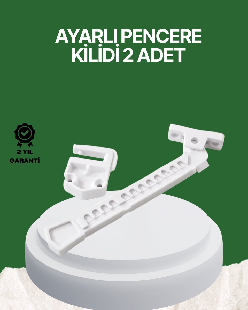 Çocuk ve Evcil Hayvanlar İçin Pencere Emniyet Kilidi 2 Adet