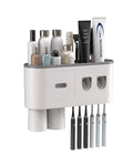 Banyo Organizer Diş Fırçası Tutucu Çift Dispenserli Raflı Çekmeceli