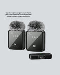 2’li Kablosuz Yaka Mikrofonu Type-C ve Lightning Uyumlu Profesyonel Set