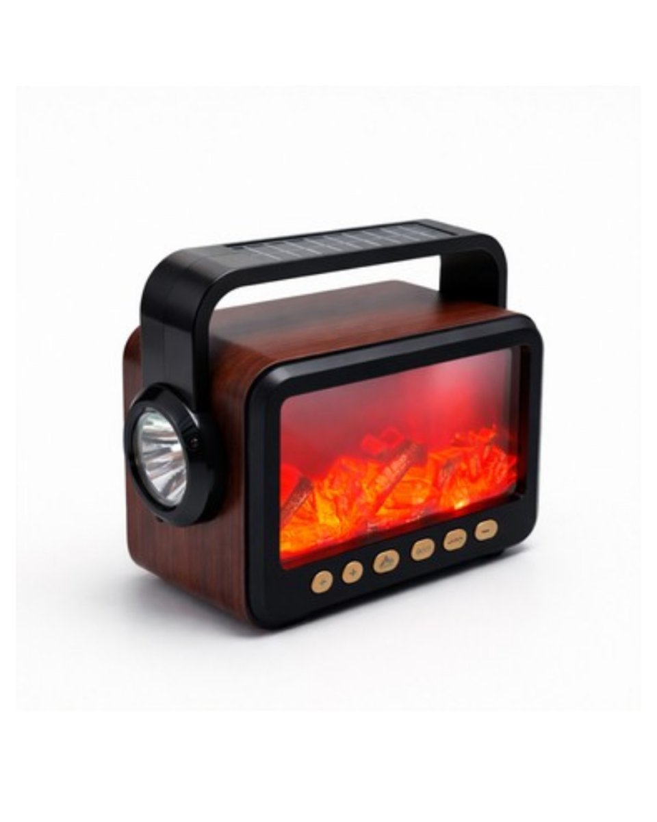 Şömine Efektli Bluetooth Hoparlör FM Radyo USB TF Kart Müzik Çalar