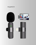 Çift Mikrofonlu Kablosuz Kayıt Seti iPhone Uyumlu Mini Mikrofon