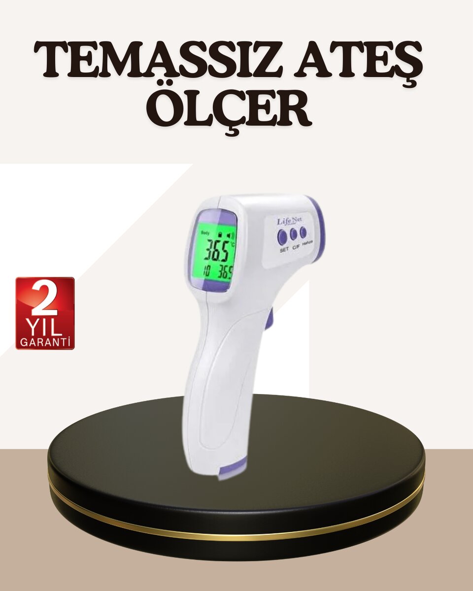Kızılötesi Alından Temassız Ateş Ölçer Akıllı Sesli Uyarı