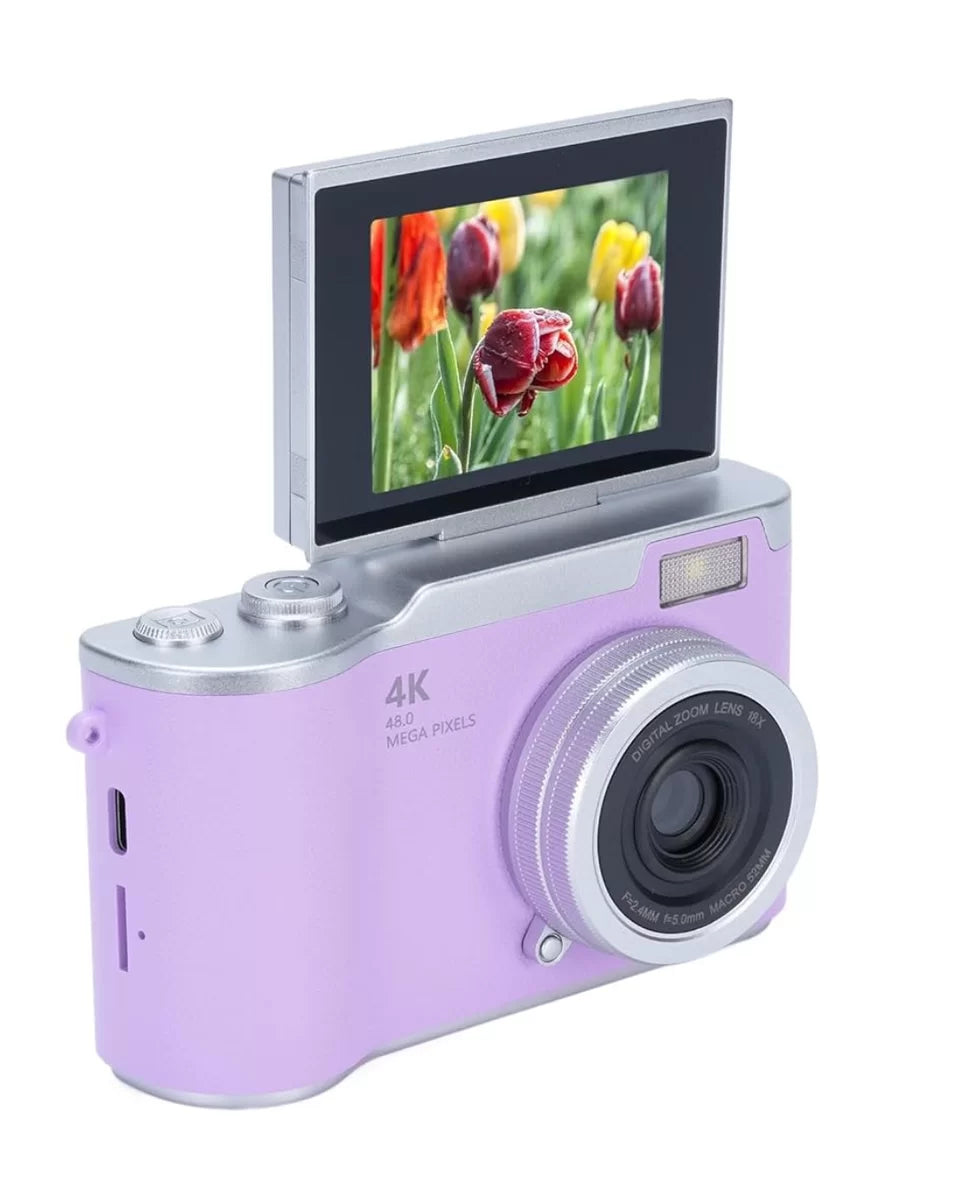 Flip Ekranlı Dijital Kamera 4K Video 48 MP Güzelleştirme Modu