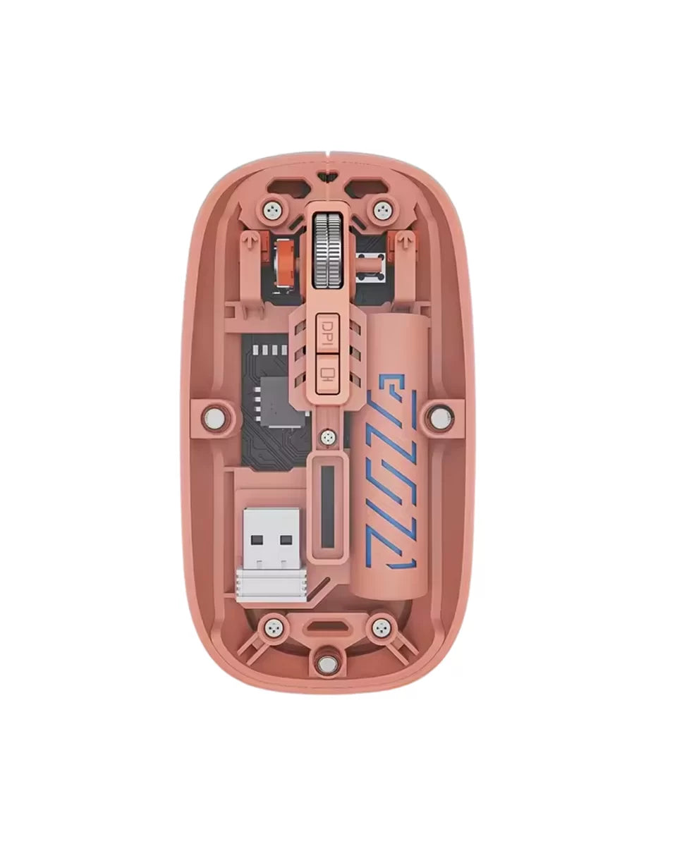 Bluetooth ve USB Destekli Kablosuz Şeffaf Mouse Sessiz Kullanım Yeni Nesil